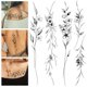 thumbnail image 1 of Tatuajes temporales Leesgel 12 hojas de flores negras enredadera 22x4 cm, 1 of 7