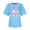 T1 Blue, variant on Womens Breast Cancer Awareness Tops Round Neck Short Sleeve T Shirts Summer Fashion Casual Trendy Flattering Everyday Loose Pullover Tee