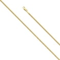 thumbnail image 2 of Wellingsale 14k Yellow Gold Polished 2mm Solid Miami Cuban Chain Necklace with Lobster Claw Clasp - 20", 2 of 6