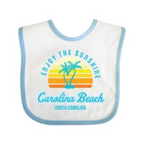 Inktastic Summer Enjoy the Sunshine Carolina Beach North Carolina Blue Boys or Girls Baby Bib