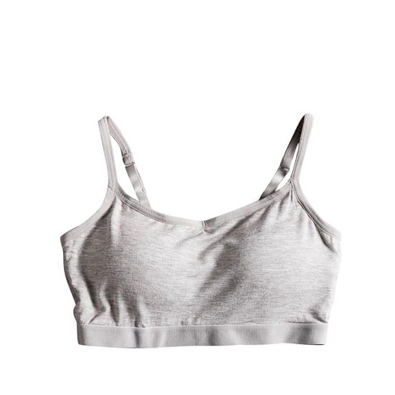 Blmnix Cotton Bras Bra for Women Cami High Support Bras Bralette Gray Spaghetti Straps Wireless Bras for Women