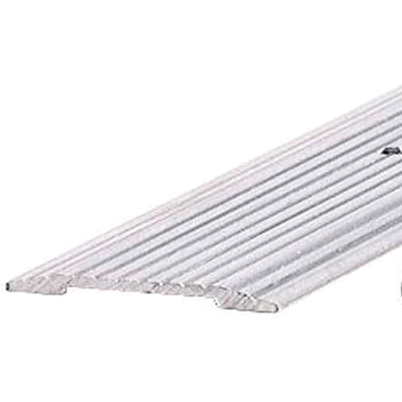 M-D Building Products Seam Binder Wide Fluted - Pre-Drilled Holes - 1-1/4" x 72", Silver — Professional & DIY Use, Standard Battery Platform