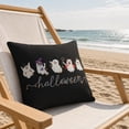 thumbnail image 4 of OutmaxHome Halloween Multiple Types Ghost Pattern Print Throw Pillow Cover, 17.7x17.7 Inch Fall Halloween Home Decor, 4 of 7