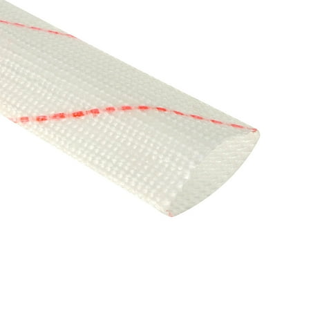 Fiberglass Tubing - Fiberglass Sleeve 16mm I.D. PVC Insulation Tubing 2.85ft White /Red