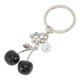 thumbnail image 5 of Ofertas Únicas 1 Pc Encantadores de Bolso de Cereza Elegantes Llavero Accesorios de Bolsa Tono Plateado Negro, 5 of 5