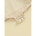 thumbnail image 7 of Infant Baby Hooded Romper Long Sleeve Front Pocket Solid Color Bodysuit, 7 of 7