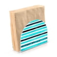 thumbnail image 2 of Napkin Holder Teal Stripes Thick U Shape Acrylic Non Slip Space Saving for Kitchen, 2 of 9