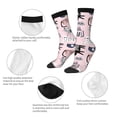 thumbnail image 3 of Fotbe Cat Pattern Long Socks for Men & Women – Breathable & Stretchy Compression Socks, Ideal for Running, Travel, and Everyday Wear Size 5-11, 3 of 6