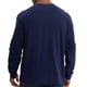 thumbnail image 4 of Blusas y camisas de manga larga con cuello redondo para hombre, color liso, informales, a la moda, con botones, cuello redondo, manga larga, blusa de poliéster para hombre, 4 of 6