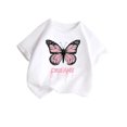 thumbnail image 2 of piuwrlz Kid Short Tops for Girls Short T-Shirts Sleeve Fashionable Printed Round Neck Blouses Cotton T Shirt Top White Size 4-5 Years, 2 of 3