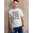thumbnail image 2 of The Office Mens Graphic Tee White - What She Said 100% Cotton Classic Fit, 2 of 4