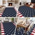 thumbnail image 5 of Non-Slip Rug Pad Rugs Independence Day Patriotic Stars on Blue Rectangle Area Rugs 5x7Ft Soft Carpet Pads for Living Room Kids Room, Red White Stripes Border, 5 of 9