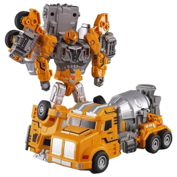 Kids Car Mixer Truck Transformation Robot Soldier Toy Vehicle Engineering