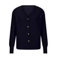 thumbnail image 4 of Women's Classic Fit Sweaters Trendy Heart Button Cardigan Solid Long Sleeve Knit Shirt Jackets Coat, 4 of 6