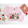 thumbnail image 4 of Meowy Christmas Cat Sweatshirt | Cute Holiday Kitty Sweater Pullover, 4 of 7