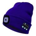 thumbnail image 4 of Gorro con , auriculares inalámbricos, gorro LED de punto de invierno para mujeres, hombres, , , niñas, ejercicio libr Azul Sunnimix Sombrero de música cálido de invierno, 4 of 5