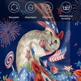 thumbnail image 6 of 4th of July Cloth Napkins, Independence Day Patriotic Flowers Cats Navy Blue Washable and Reusable Dinner Napkins Set of 8, Table Napkin for Kitchen Party Birthday Wedding Hotel Housewarming 20"x20", 6 of 9