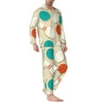 thumbnail image 2 of KLL Vintage Bowling Sleepwear Mens Flannel Pajamas,Long Cotton Pj Set, 2 of 7