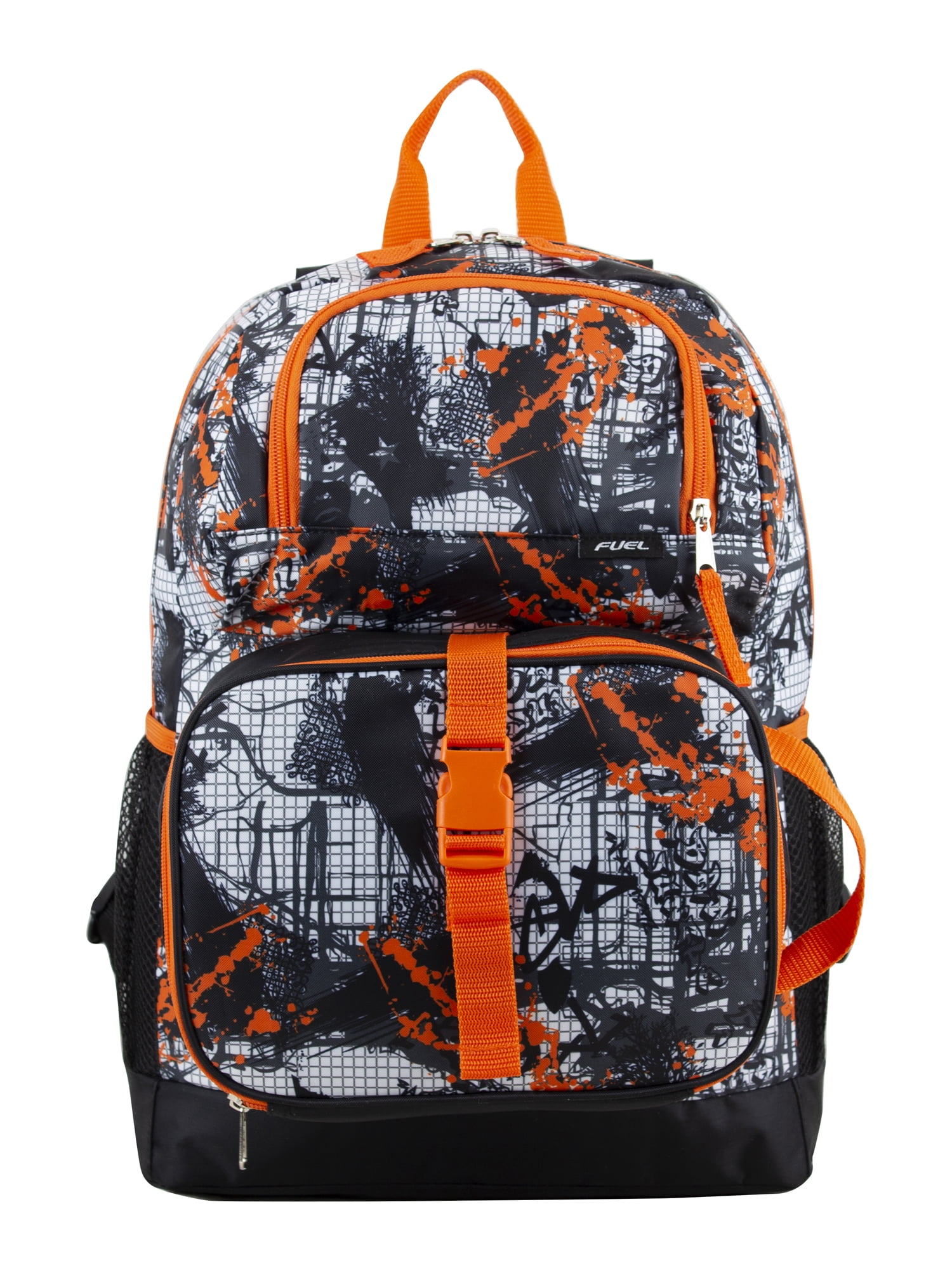 Fuel Unisex 4-Piece Combo Backpack with Lunch Box, Storage Case and Shoe Pouch, Urban Grid