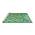 thumbnail image 2 of Ahgly Company Machine Washable Indoor Rectangle Oriental Turquoise Blue Traditional Area Rugs, 5' x 8', 2 of 4