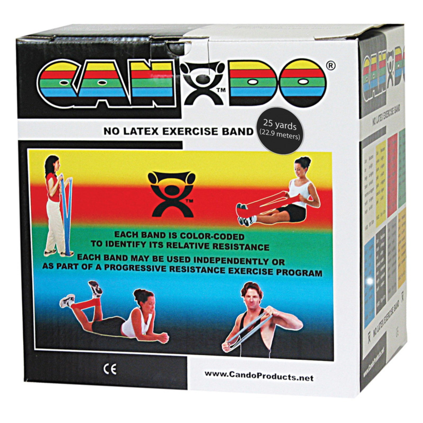 CanDo Latex-Free Exercise Band 50 yards Dispener Box Ready to Use Tan  XX Light