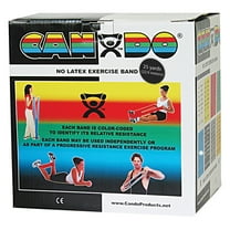 CanDo latex-free exercise band, gold, 25 yard dispenser