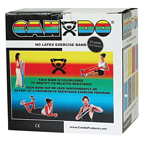 CanDo latex-free exercise band, gold, 25 yard dispenser
