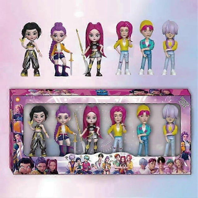 6Pcs Demon Hunter Dolls Action Figure Saja Boys Toy Rumi Mira Zoey Figurine Doll Birthday Gift For Kids Fans
