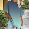 thumbnail image 5 of Bvxeep Women's Plus Size Crew Neck Short Sleeve Gradient Summer Base-Layer T-shirt, 5 of 8
