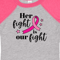 thumbnail image 4 of Inktastic Breast Cancer Awareness Her Fight is Our Fight Boys or Girls Baby Bodysuit, 4 of 5