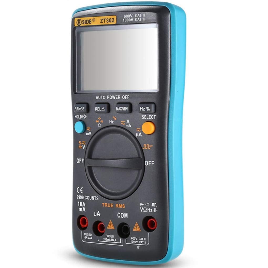 ZT302 True RMS Digital Multimeter 9999 Counts Multifunction Voltage Temperature Capacitance Tester DMM