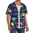 thumbnail image 4 of Fotbe Sea Inhabitans and Herb print Short Sleeve Button Down Shirts for Men Casual Summer Beach Wrinkle Free Shirt-X-Large, 4 of 7