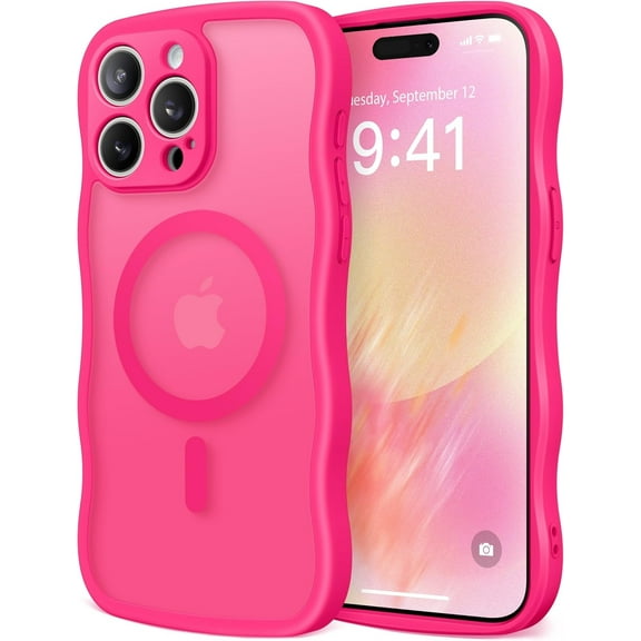 CAPRARO Fashion Cell Phone Case for iPhone 15 Pro Max, New,Hot Pink