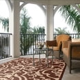 thumbnail image 3 of Safavieh Courtyard Dara Damask Indoor/Outdoor Area Rug, Chocolate/Natural, 9' x 12', 3 of 10
