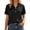 Black, variant on Lume Wear Women's Satin Blouse Short Sleeve V-Neck Button Down Elegant Tops Basic Tops Plain T-Shirt S&Pink