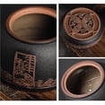 thumbnail image 4 of Retro Rough Pottery Loose Tea Tin Tea Storage Tea Caddy Tea Canister Tea Storage Container Tins Jar with Airtight Lid and Lucky Goldfish Tassel Decoration, Can Keep Bulk Tea Tidy and Fresh, 4 of 4