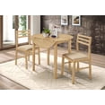 thumbnail image 2 of Bucknell 3-piece Round Drop Leaf Dining Table Set Natural, 2 of 16