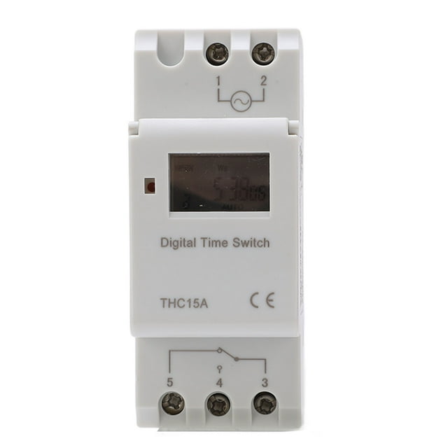 Temporizador digital LCD programable semanalmente con relé de tiempo CA 220-240 V 16 A THC15A