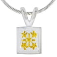 thumbnail image 1 of Hawaiian Theme Sterling Silver 2-Tone Flower Pendant, 5/16 (8 mm) tall, 1 of 1