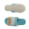 thumbnail image 5 of COEQINE Beach Starfish Slippers for Women Indoor Comfortable Fluffy Slides Cozy Open Toe House Shoes Cute Bedroom Shoes Foldable Spa Slippers for Women Men Guest, 40-41, 5 of 7