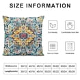 thumbnail image 5 of ONETECH Boho Vintage Throw Pillow Cover Carpet Blue Purple Pattern Antique Ethnic Decorative Pillow Cases Home Decor Square Pillowcase, 5 of 5