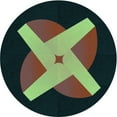 thumbnail image 1 of Ahgly Company Machine Washable Indoor Round Transitional Fall Forest Green Area Rugs, 4' Round, 1 of 7