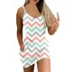 thumbnail image 1 of Moda para mujer sin mangas gradiente flores impresas con bolsillo en la cintura vestido de verano con cuello en V Mini vestido de tirantes Pompotops ghjkhdj8507, 1 of 5