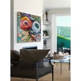thumbnail image 3 of "Plastered Flowers" Painting Print on Wrapped Canvas, 3 of 7