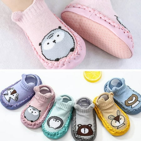 

MyBeauty Baby Floor Sock Lovely Creative Pure Color Infant Shoes for Winter Green 24-36M