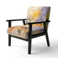 thumbnail image 3 of Designart "composition Fusion IX" Yellow Abstract Collages Upholstered Accent Chair - Modern Arm Chair For Living Room, 3 of 7