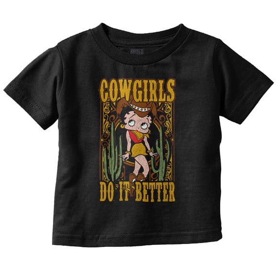 Betty Boop Cowgirls Do It Better Youth T Shirt Tee Girls Infant Toddler Brisco Brands 6M