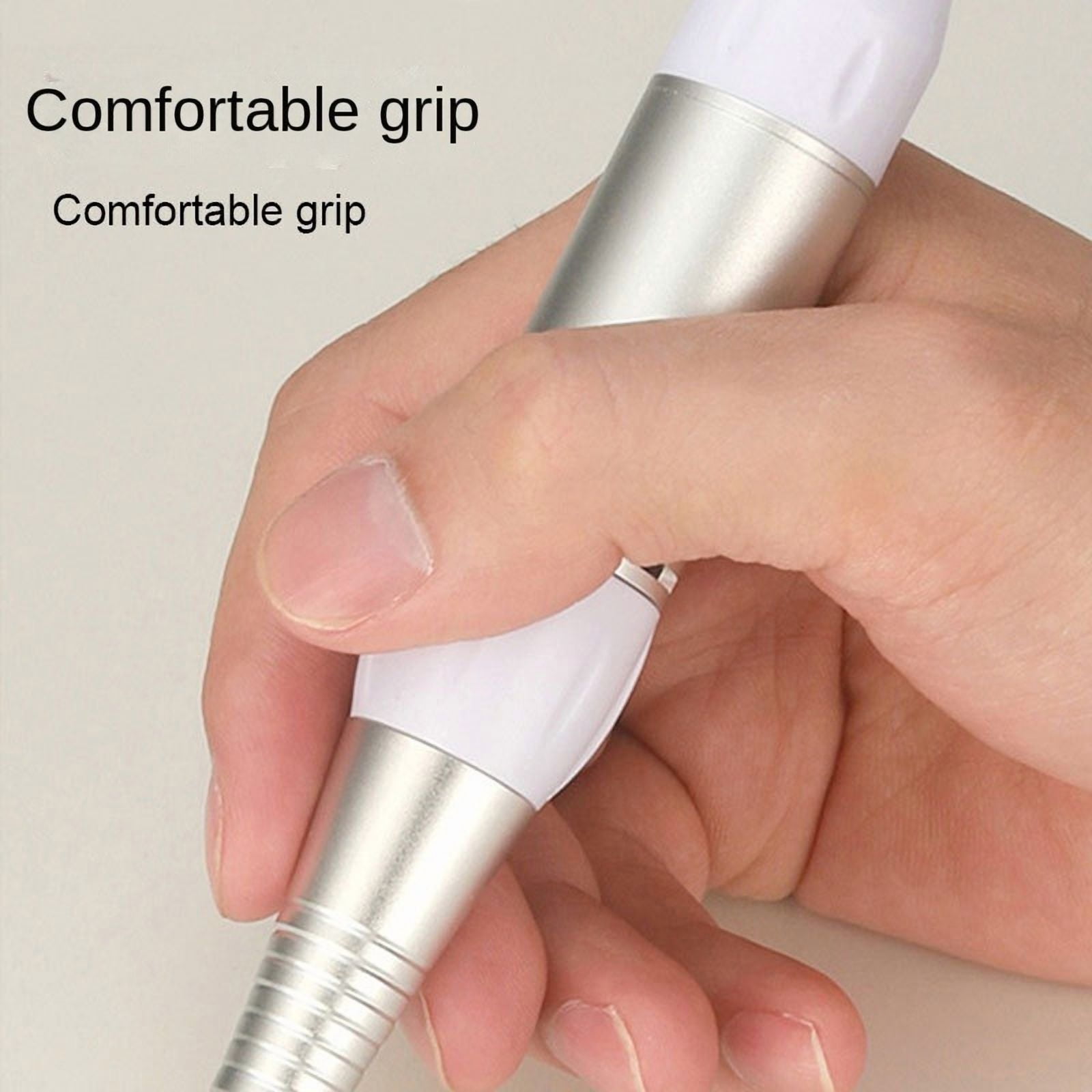 Whudwhu R9 PLUS Professional Electric Nail Drill File, 30000 RPM Cordless Rechargeable Nail Drill Kit with 6 Drill Bits, LCD Display for Acrylic Nails Gel Polishing (White, Black, Gold)
