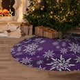 thumbnail image 5 of Fuzoiu Snowflake Gradient Purple Print Christmas Tree Skirt,Xmas Christmas Decorations,Xmas Tree Mat for Farmhouse Holiday New Years Home Party Decor Tree Rugs-36", 5 of 6