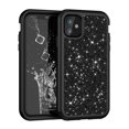thumbnail image 1 of Compatible con iPhone 13 Series Case, Slim Luxury Glitter Sparkle Bling Shiny Girly Women Thin Protective Girl Women Phone Case Cover para iPhone13 Pro Max - Negro Sincero necesidades diarias, 1 of 5
